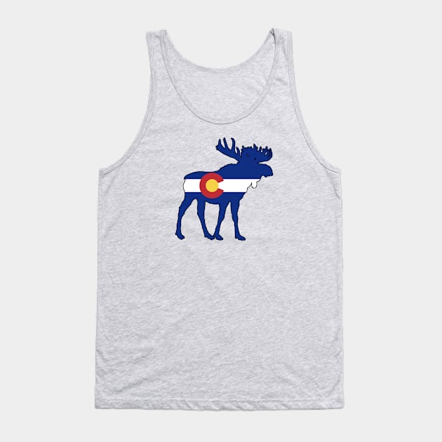 Colorado Flag Moose Tank Top by esskay1000